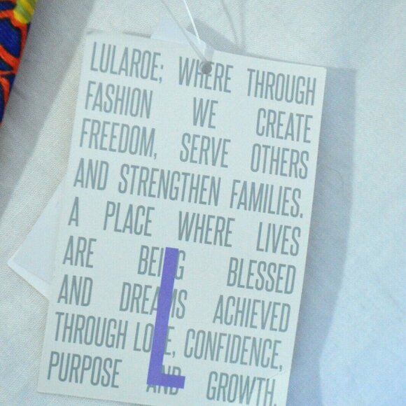 LULAROE Multicolored AZURE High-Low Knee High Maxi - Picture 4 of 7